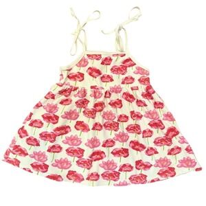 Marimekko Girl's Sundress Sleeveless Floral w/Pink, Red, Cream - 24 mos